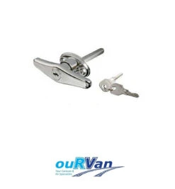 CAMEC 008246 GARAGE DOOR LOCK METAL FRONT FIXING CARAVAN T HANDLE RV