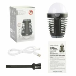 New Release -RV Accessories Store 0349 RECHARGEABLEPORTABLEMOSQUITOKILLERBULBBUGZAPPERLANTERN0349LIGHTCARAVAN002
