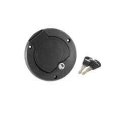 CAMEC CARAVAN WATER TANK WATER FILLER LOCKING FLAP BLACK 25MM HOSE 039946