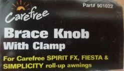 CAREFREE AWNING BRACE LOCKING KNOB WITH BACKING NUT 200-34120 CARAVAN RV -RV Accessories Store 112090216935 7
