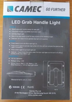 CAMEC LED GRAB HANDLE LIGHT BLACK BARGMAN CARAVAN 041479 -RV Accessories Store 112529771346 3