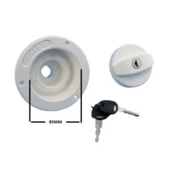 CARAVAN LOCKABLE WATER FILLER WITH CAP WITH KEYS WHITE 25MM HOSE 800-00900 COAST -RV Accessories Store 112590919056 1