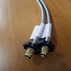 BRAIDED GAS PIGTAIL REGULATOR KIT CHANGEOVER TWIN CYL POL 1/4 INV FLARE 600MM - 51-HTFP14I600 KIT -RV Accessories Store 12 40b88f69 1865 49cf 9df2 5303faf32471