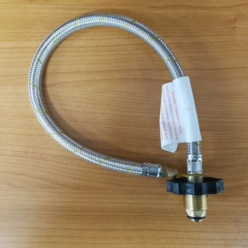 BRAIDED GAS PIGTAIL REGULATOR KIT CHANGEOVER TWIN CYL POL 1/4 INV FLARE 450MM - 51-HTFP14I450 KIT 2 BRAIDED GAS PIGTAIL REGULATOR KIT CHANGEOVER TWIN CYL POL 1/4 INV FLARE 450MM - 51-HTFP14I450 KIT - Image 2