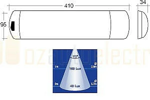 NARVA 87430 12V 8W TWIN FLUORESCENT INTERIOR LAMP OFF / ON SWITCH CARAVAN RV 3 NARVA 87430 12V 8W TWIN FLUORESCENT INTERIOR LAMP OFF / ON SWITCH CARAVAN RV - Image 3