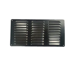 150MM X 300MM FLUTED ALUMINIUM VENT - BLACK