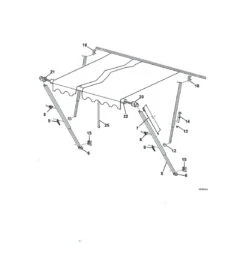 CAREFREE WHITE HARDWARE REMOTE LOCK. 901046W -RV Accessories Store 200 34040 CarefreeHardwareRemoteLock White 02