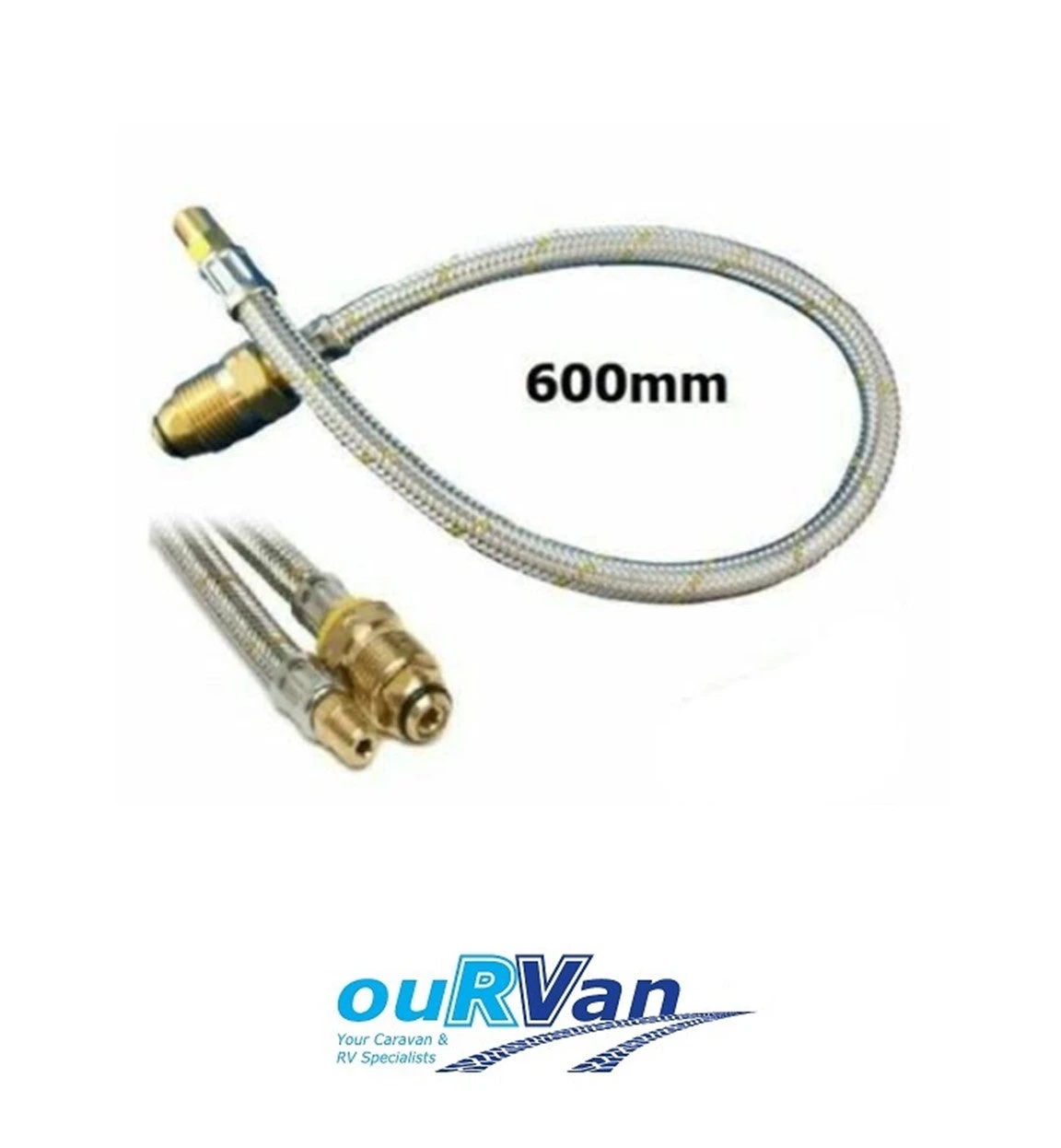 LPG BRAIDED GAS HOSE PIGTAIL CARAVAN POL - 1/4 INV FLARE 600MM - 51-FP14I600 1 LPG BRAIDED GAS HOSE PIGTAIL CARAVAN POL - 1/4 INV FLARE 600MM - 51-FP14I600