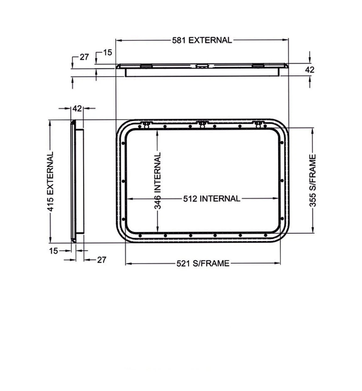 COAST DOOR 3 - BLACK 415 X 581 (M500-220) 600-00024 2 COAST DOOR 3 - BLACK 415 X 581 (M500-220) 600-00024 - Image 2
