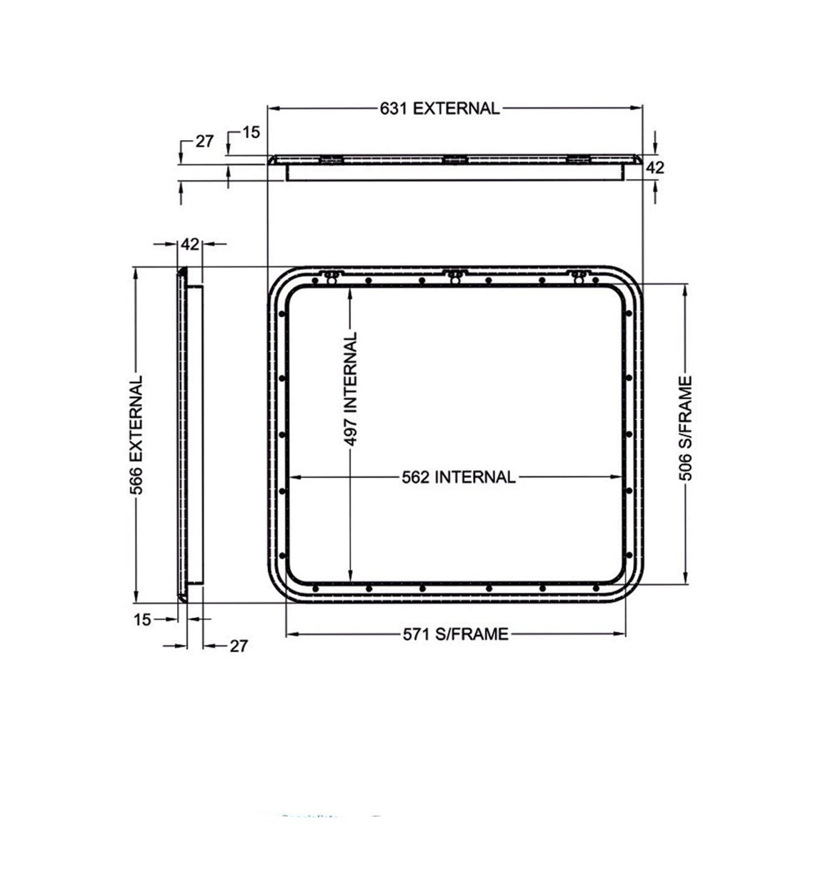 COAST DOOR 4 - WHITE 566 X 631 (M500-130) 600-00006 2 COAST DOOR 4 - WHITE 566 X 631 (M500-130) 600-00006 - Image 2