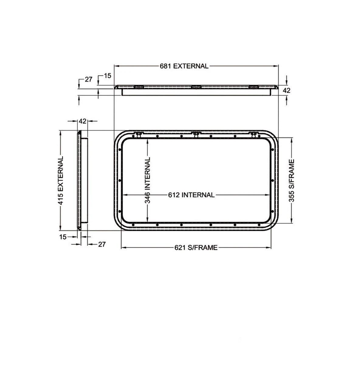 COAST DOOR 2 - BLACK 415 X 681 (M500-210) 600-00022 2 COAST DOOR 2 - BLACK 415 X 681 (M500-210) 600-00022 - Image 2