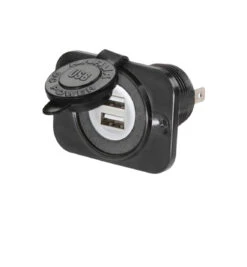 NARVA HEAVY DUTY FLUSH MOUNT DUAL USB SOCKET 81134BL