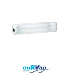 NARVA 87430 12V 8W TWIN FLUORESCENT INTERIOR LAMP OFF / ON SWITCH CARAVAN RV