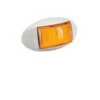 NARVA 10-33V AMBER LED FRONT END OUTLINE MARKER LIGHT WITH WHITE HOUSING 91424WBL