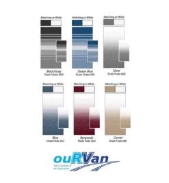 CAREFREE 13FT SILVER SHALE FADE ROLL OUT AWNING (NO ARMS). FF136D00HM 200-36730 -RV Accessories Store Carefreeawningcolourchart 80299bbe f022 4c0c 9a92 119415148d0a