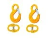 2 X 6MM EYE SLING HOOK & CHAIN LOAD RATED CONNECTOR KIT 1.1T