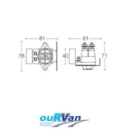 PROJECTA VSR100 12V 100A VOLTAGE SENSATIVE RELAY VSR100 -RV Accessories Store VSR100 Voltagesesativerelay03