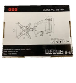 NCE SWIVEL 2 ARM TV WALL BRACKET VESA WB100H -RV Accessories Store WB100H SWIVELTVBRACKET03