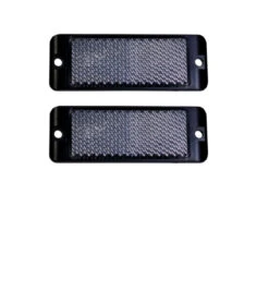 AP AUTO LAMPS WHITE REFLECTOR PAIR AP80045 SCREW ON CARAVAN TRAILER RETRO